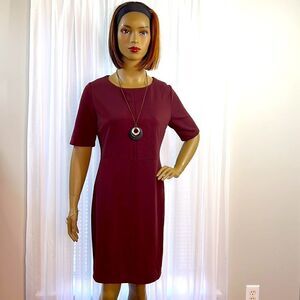 Cremieux Burgandy Dress Large NWT